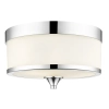 Okrągła lampa sufitowa FLEETWOOD C03286CH szklana srebrny biały