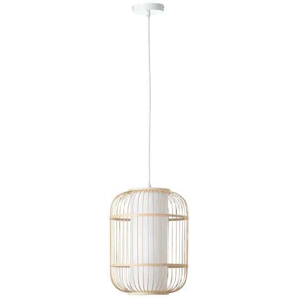 Bambusowa lampa wisząca Bones 99245/09 kremowa biała