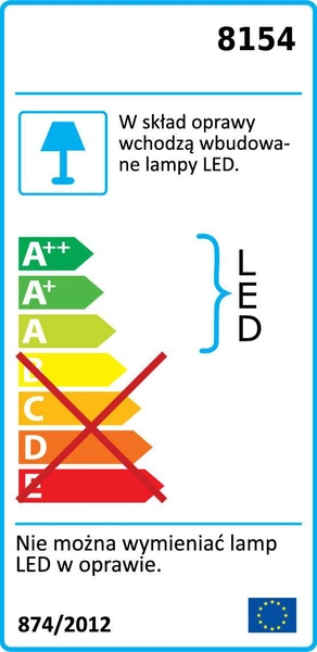 Ścienna LAMPA elewacyjna FOLLINA 8154 Rabalux ogrodowa OPRAWA metalowa LED 11W 4000K kinkiet outdoor IP65 czarny