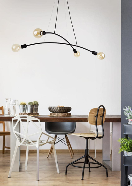 Pokojowa lampa wisząca kule Helix 2724 TK Lighting metalowa czarna