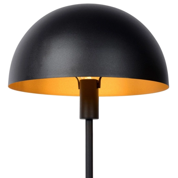Stojąca LAMPA biurkowa SIEMON 45596/01/30 Lucide stołowa LAMPKA kopuła metalowa czarna