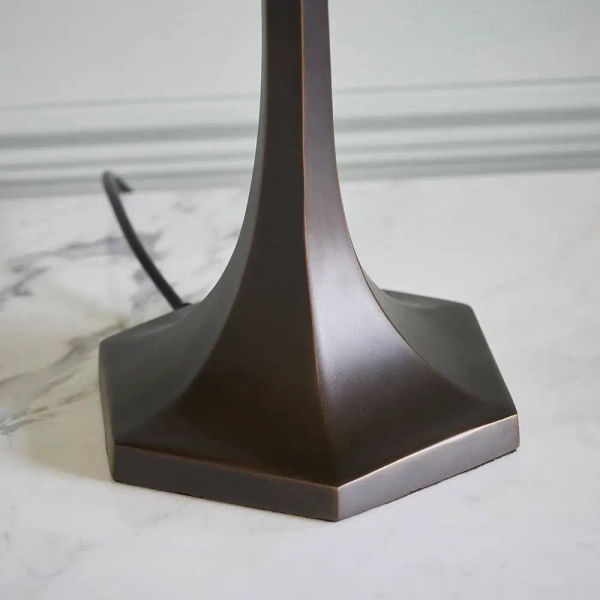 Lampa stolikowa z włącznikiem Nevada 64286 do salonu brązowa beżowa
