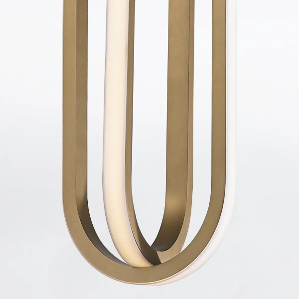Owalna lampa wisząca Demark QN-DEMARK-1P-BG LED 28W 3000K do salonu złoty