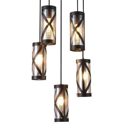 LAMPA wisząca OBERON 5340 Rabalux szklana OPRAWA ZWIS kaskada klosz obudowany brązowa kawowa bursztynowa