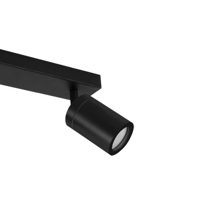 Hermetyczny plafon nowoczesny Tenor 04071 z reflektorkami czarny