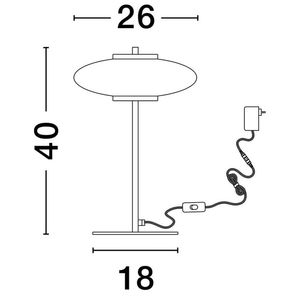 Lampka stołowa HUACARAJE LE44831 LED 8W 3000K do sypialni przydymiona czarna