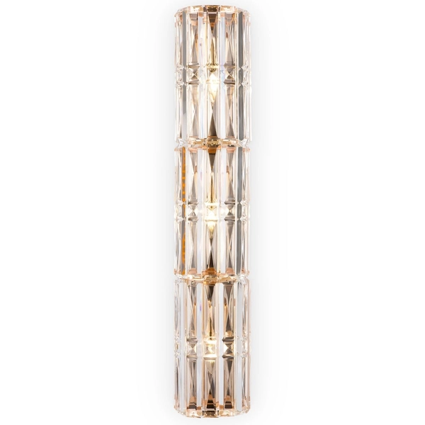 Kinkiet podłużny tuba Facet MOD094WL-03G Maytoni kryształowy złoty