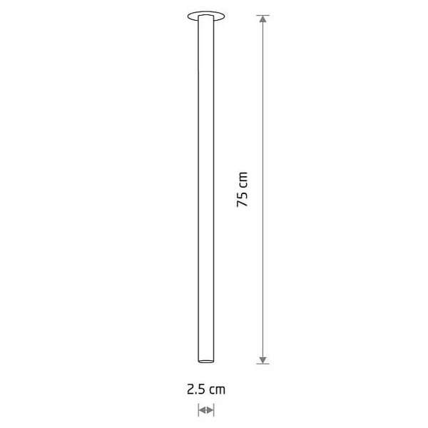 Sufitowa lampa wpuszczana Laser 10911 tuba metalowa miedziana
