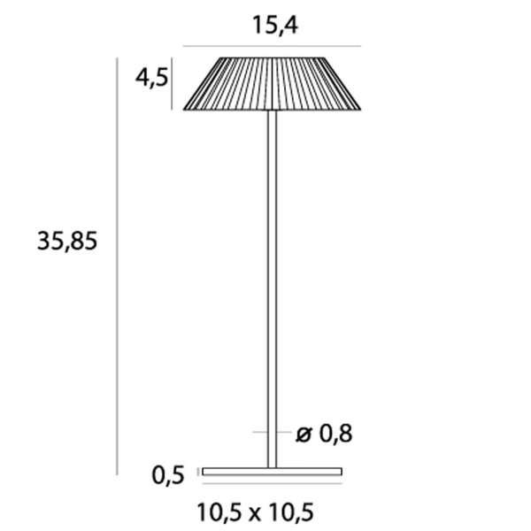 Tarasowa lampa stołowa MUFFIN T0066 LED 2,2W 2700K IP44 czarna