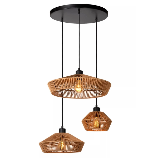 Ekologiczna lampa wisząca Yunkai drewniana kaskada nad stół