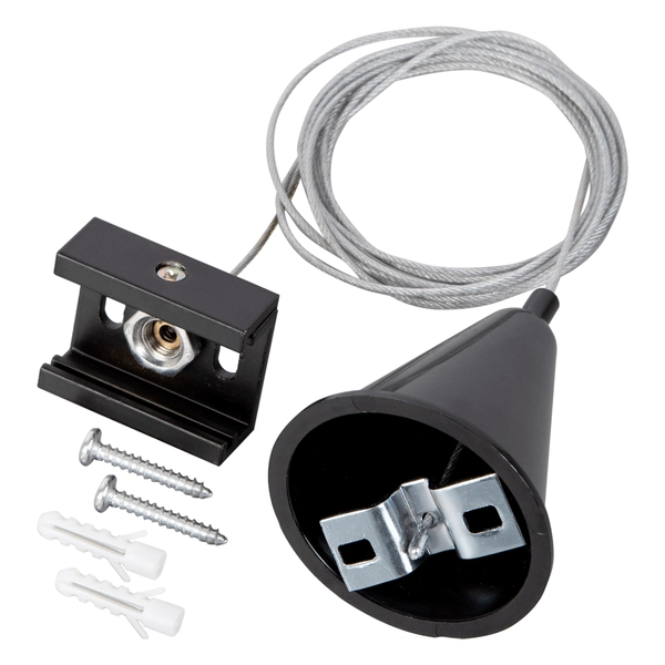 Trójobwodowe zawiesie do systemu szynowego TRACK ML1195 czarne