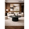 Marmurowy stolik kawowy LEVANTE MM001501100335 czarny drewno 75cm