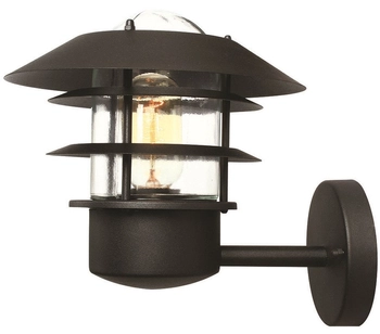 Latarnia na elewację HELSINGOR-BK Elstead IP44 kapelusz czarny