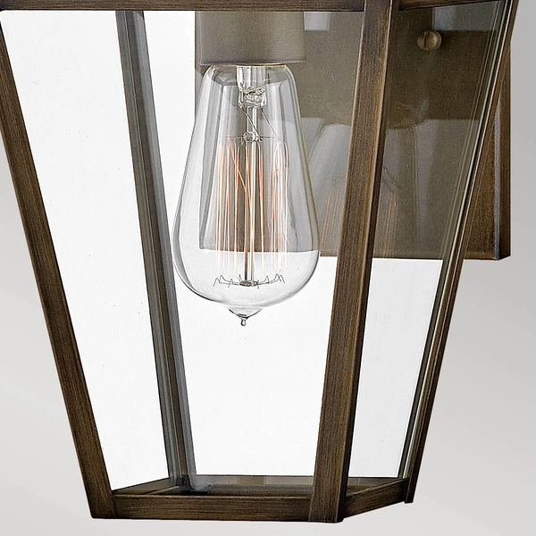 Naścienny lampa tarasowa Palma HK-PALMA-S-BU Hinkley IP44 latarenka brązowa