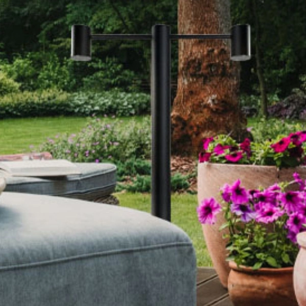 Tarasowa lampa stojąca Niseko 9921 Shilo 2-punktowa IP54 antracyt