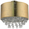 Plafon LAMPA sufitowa AMY 15187D3 Globo okrągła OPRAWA abażurowa z kryształkami glamour crystal złota przezroczysta