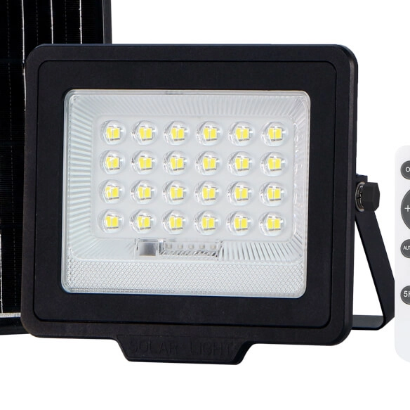 Lampa solarna ogrodowa Norla SLR-42563-50W Italux LED 50W 4000K IP65 czarna