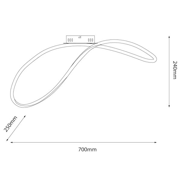 Loftowa lampa sufitowa INFINITY ML1574 LED 21W 4000K do jadalni czarny