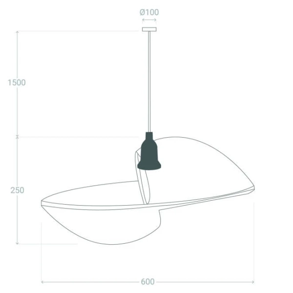 Jadalniana lampa wisząca japandi Boho ABR-NLW27-BH-E27 boho naturalny