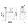 Kinkiet LAMPA ścienna Plantation HK-PLANT-BATH-PL Elstead Hinkley łazienkowa OPRAWA szklany ananas IP44 nikiel