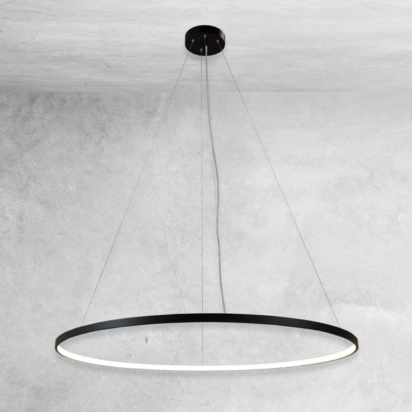 Ledowa lampa wisząca Agari 51W 3000K czarny zwis nad wyspę