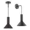Loftowa lampa wisząca Ragnar RAG0122 do jadalni stożek czarny