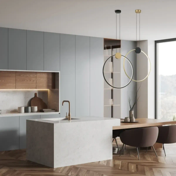 Pierścień zwisająca lampa 23095 LED 24W 3000K do kuchni czarny