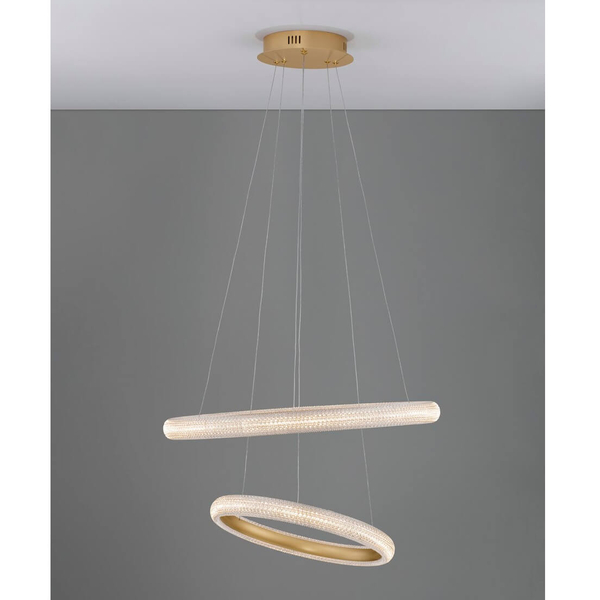 Metalowy ring wiszący Ameca LE42818 LED 41,5W 3000K złoty biały