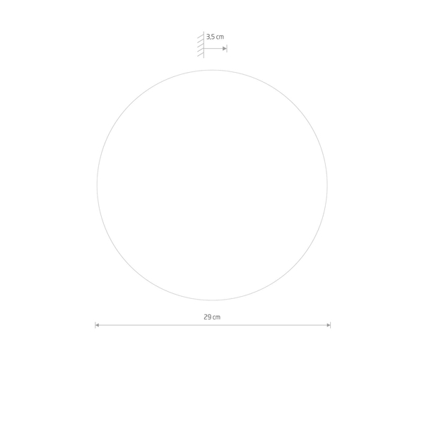 Szklany kinkiet ścienny Ring LED 9W 3000K lustro chrom