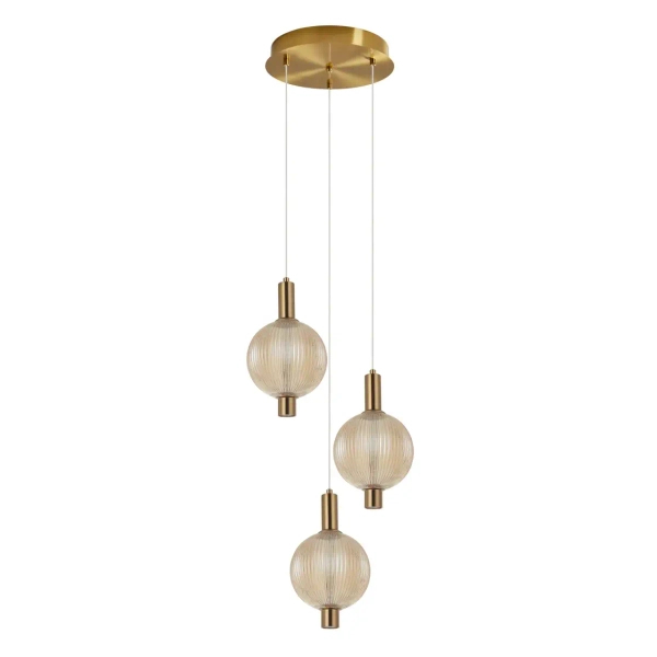 Potrójna wisząca lampa Lenti PND-83631-3-AB-AMB LED 18W 3000K bursztynowa