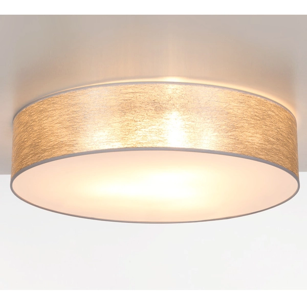 Loftowa lampa nasufitowa NEVOA 47935802 okrągła abażurowy plafon srebrny