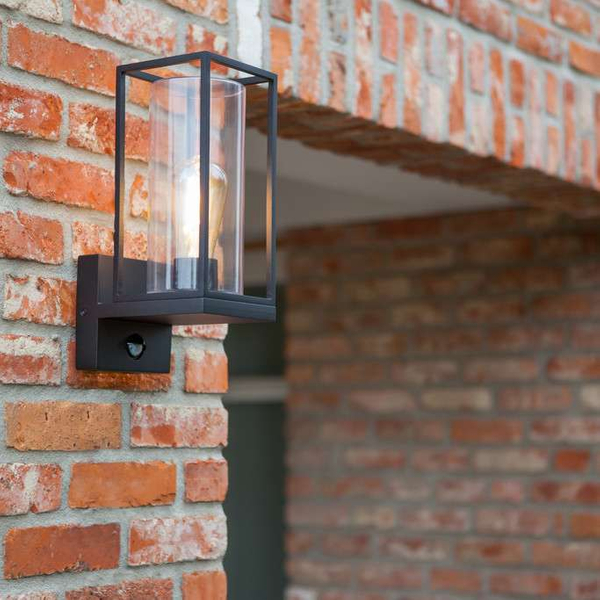 Elewacyjna LAMPA zewnętrzna FLAIR 5288802012 Lutec ścienna OPRAWA ogrodowa outdoor IP44 czarna przezroczysta