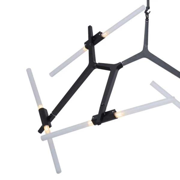 Designerska lampa wisząca Sticks ST-1001-10 black Step salonowa czarna