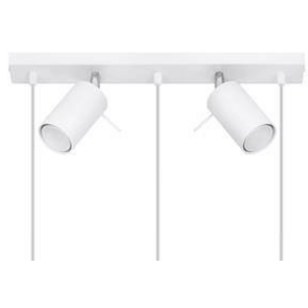 Wisząca lampa nad stół Ring SL.1098 Sollux z reflektorkami biała