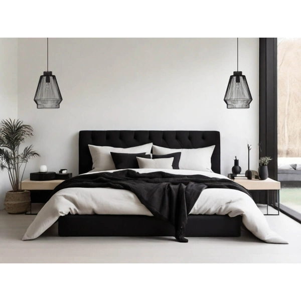 Druciana lampa wisząca GUAYMAS LE42928 Luces Exclusivas loftowa czarna