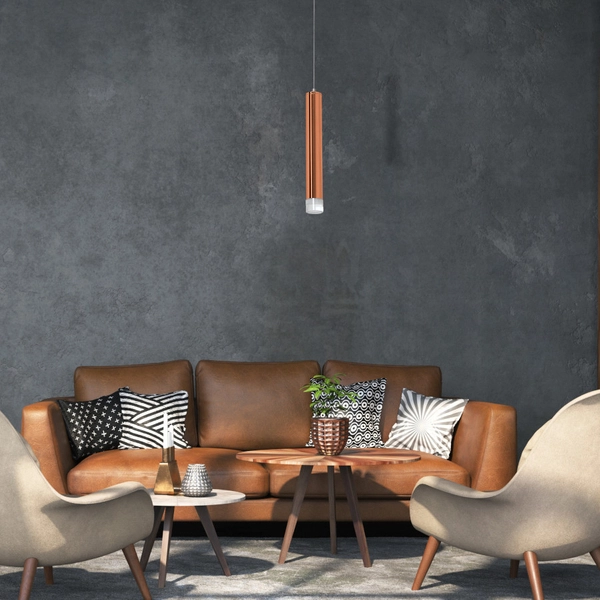 LAMPA wisząca COPPER ML984 Milagro metalowa OPRAWA zwis LED 5W 4000K tuba sopel miedziany