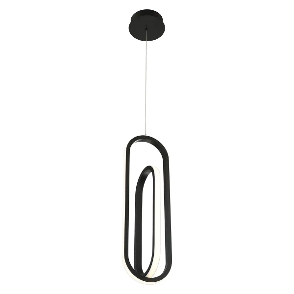 Salonowa lampa wisząca Demark QN-DEMARK-1P-BK LED 28W 3000K owalna czarny