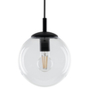 Wisząca lampa do kuchni Esme 3267 bańka czarna przezroczysta