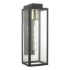 Tarasowa lampa ścienna Naxos NAX1522 szklana prostokątna IP43 czarny