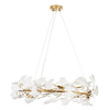 Wisząca lampa BOTANIKA XY080P-80 Step do jadalni glamour biała złota