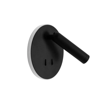 Regulowana lampa ścienna LUX czarna W0432 1xLED 7W 3000K tuba