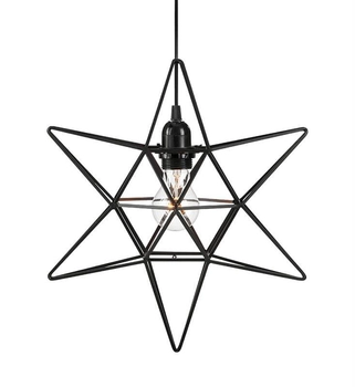 Wisząca lampa nowoczesna Contour star gwiazda czarna