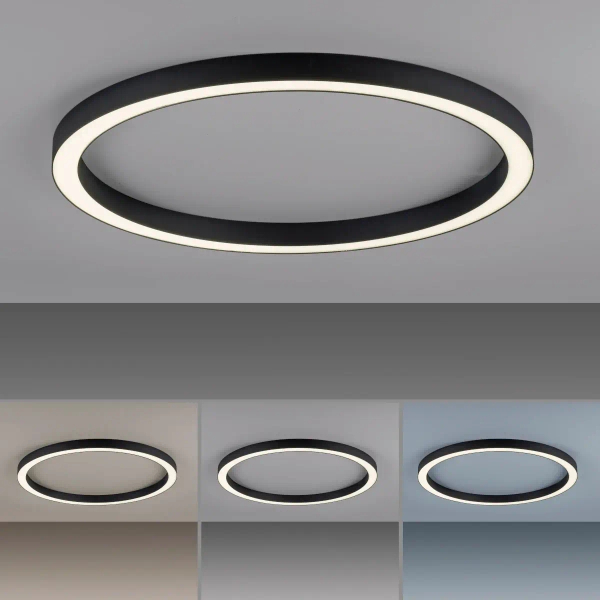 Owalna lampa sufitowa z pilotem PURE-LINES grafitowa 6306-13 1xLED 42W CCT