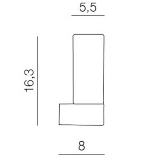 Łazienkowy kinkiet ścienny Gaia AZ1604 Azzardo IP44 tubka srebrny