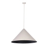 Metalowa lampa wisząca VESUVIO 41072 stożkowa beżowa czarna