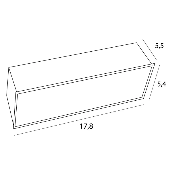 Metalowa oprawa wpustowa Modular H180.03 prostokątna biały