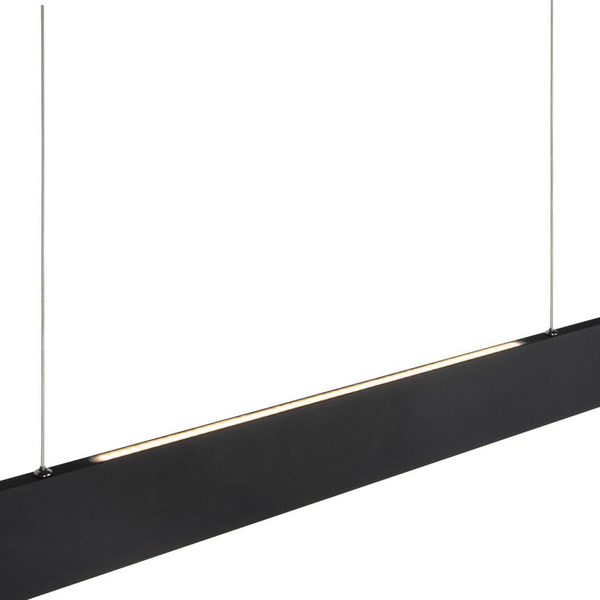 Wisząca lampa ledowa Raya listwa 36W 2700K czarna prostokątna