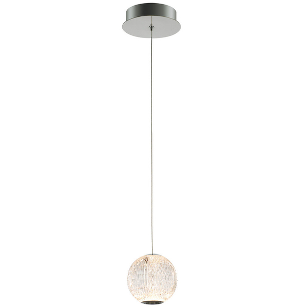 Glamour LAMPA wisząca ROSARIO PND-12220121-1A-CR Italux szklana OPRAWA crystal ZWIS LED 4,2W 3000K kula ball przezroczysta