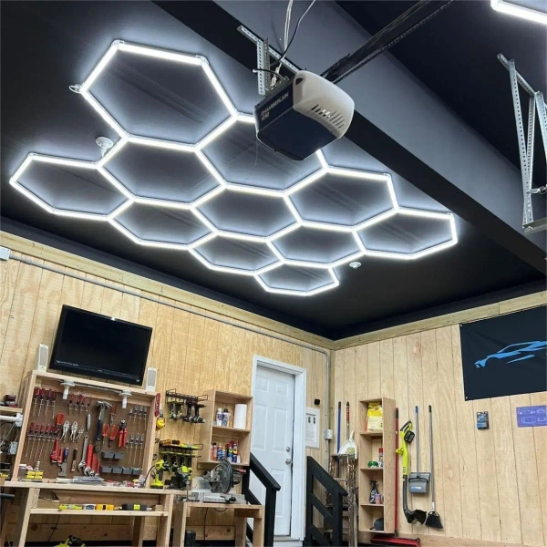 Sufitowa lampa do garażu Hexagon HEX-297X412-NW LED 331W 4000K IP54 biała