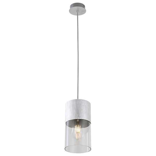 Wisząca lampa szklana Zelkova 3154 zwis nad wyspę do kuchni aluminium